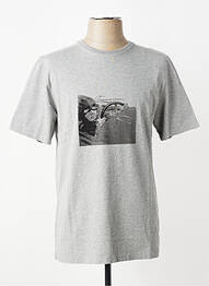 T-shirt tissage chiné manches courtes gris TRAMAROSSA homme