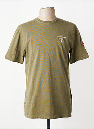 T-shirt coupe cintrée manches courtes vert TRAMAROSSA homme