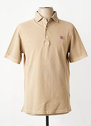 Polo stretch manches courtes marron clair TRAMAROSSA homme