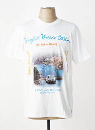 T-shirt coupe cintrée manches courtes blanc BOB homme