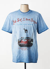 T-shirt coupe cintrée manches courtes bleu BOB homme