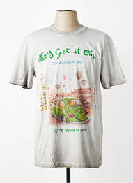 T-shirt coupe cintrée manches courtes gris BOB homme