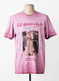 T-shirt coupe cintrée manches courtes violet BOB homme