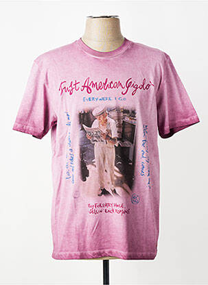 T-shirt coupe cintrée manches courtes violet BOB homme