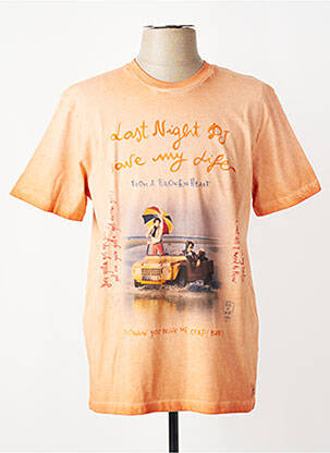 T-shirt coupe cintrée manches courtes orange BOB homme