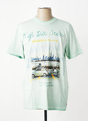 T-shirt coupe cintrée manches courtes vert BOB homme