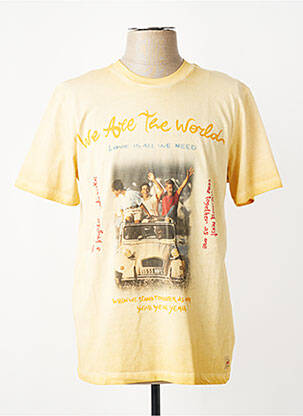 T-shirt coupe cintrée manches courtes jaune BOB homme