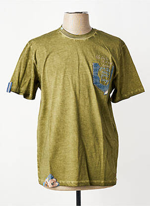 T-shirt broderie manches courtes vert BOB homme