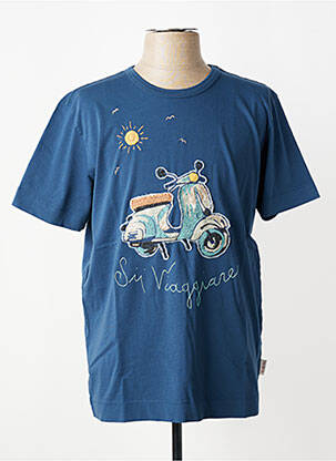 T-shirt broderie bleu BOB homme
