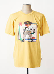 T-shirt coupe cintrée manches courtes jaune BOB homme
