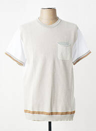 Pull stretch manches courtes gris BOB homme