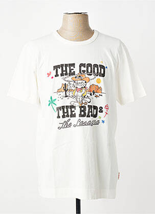T-shirt coupe cintrée manches courtes beige BOB homme