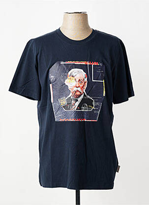 T-shirt coupe cintrée manches courtes bleu BOB homme