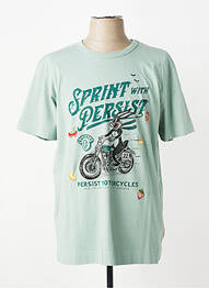 T-shirt coupe cintrée manches courtes vert BOB homme