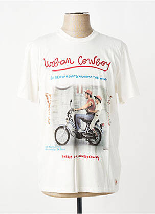 T-shirt stretch manches courtes beige BOB homme