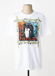 T-shirt coupe cintrée manches courtes blanc BOB homme