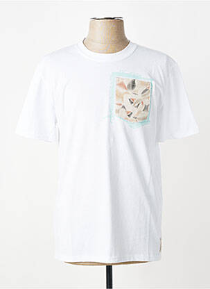 T-shirt coupe cintrée manches courtes blanc BOB homme