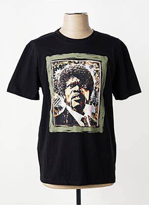 T-shirt coupe cintrée manches courtes noir BOB homme