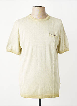Pull stretch manches courtes vert BOB homme