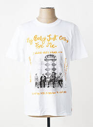 T-shirt coupe cintrée manches courtes blanc BOB homme