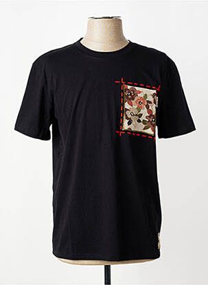 T-shirt coupe cintrée manches courtes noir BOB homme