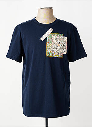 T-shirt coupe cintrée manches courtes bleu BOB homme
