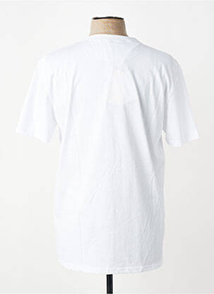 T-shirt broderie manches courtes blanc BOB homme