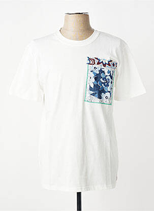 T-shirt coupe cintrée manches courtes beige BOB homme
