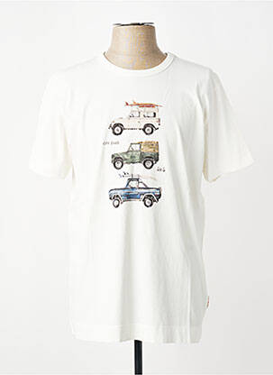 T-shirt coupe cintrée manches courtes beige BOB homme