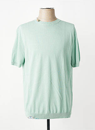Pull stretch manches courtes vert BOB homme