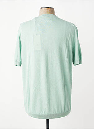 Pull stretch manches courtes vert BOB homme