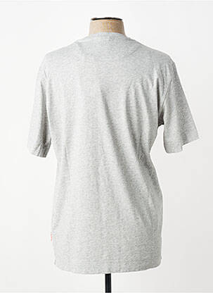 T-shirt tissage chiné manches courtes gris BOB homme