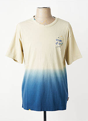 T-shirt broderie manches courtes bleu BOB homme