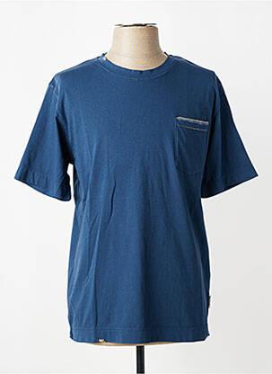 T-shirt broderie manches courtes bleu BOB homme