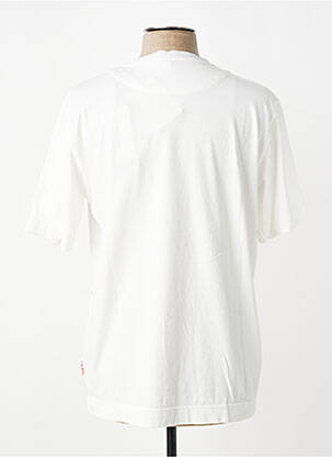 T-shirt broderie manches courtes blanc BOB homme