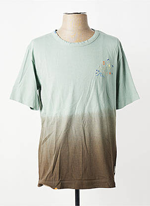 T-shirt broderie manches courtes marron BOB homme