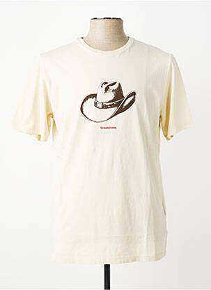 T-shirt coupe cintrée manches courtes beige TRAMAROSSA homme