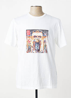 T-shirt coupe cintrée manches courtes blanc TRAMAROSSA homme