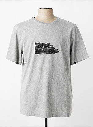 T-shirt tissage chiné manches courtes gris TRAMAROSSA homme