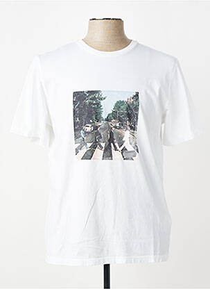 T-shirt coupe cintrée manches courtes blanc TRAMAROSSA homme