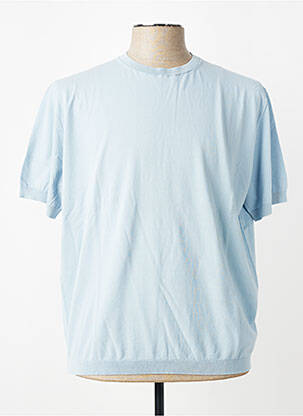 Pull stretch manches courtes bleu TRAMAROSSA homme
