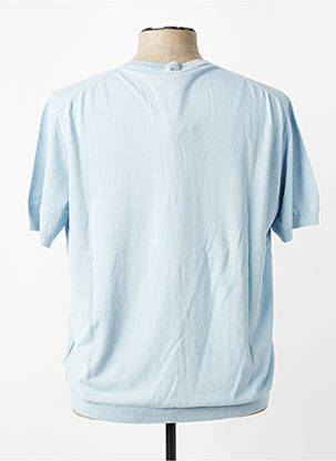 Pull stretch manches courtes bleu TRAMAROSSA homme