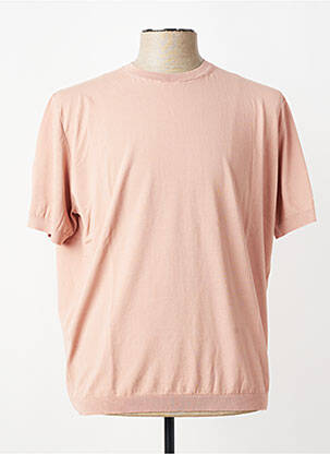 Pull stretch manches courtes rose TRAMAROSSA homme