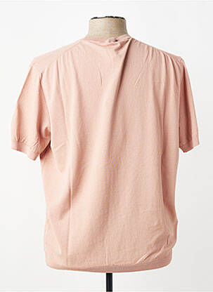 Pull stretch manches courtes rose TRAMAROSSA homme