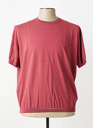 Pull stretch manches courtes rose fonce TRAMAROSSA homme