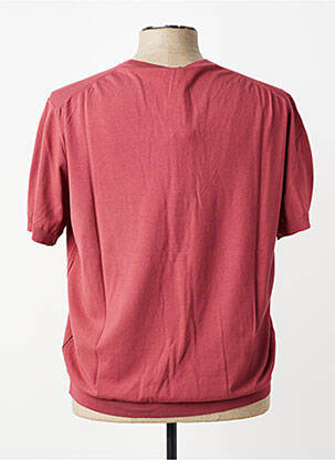 Pull stretch manches courtes rose fonce TRAMAROSSA homme