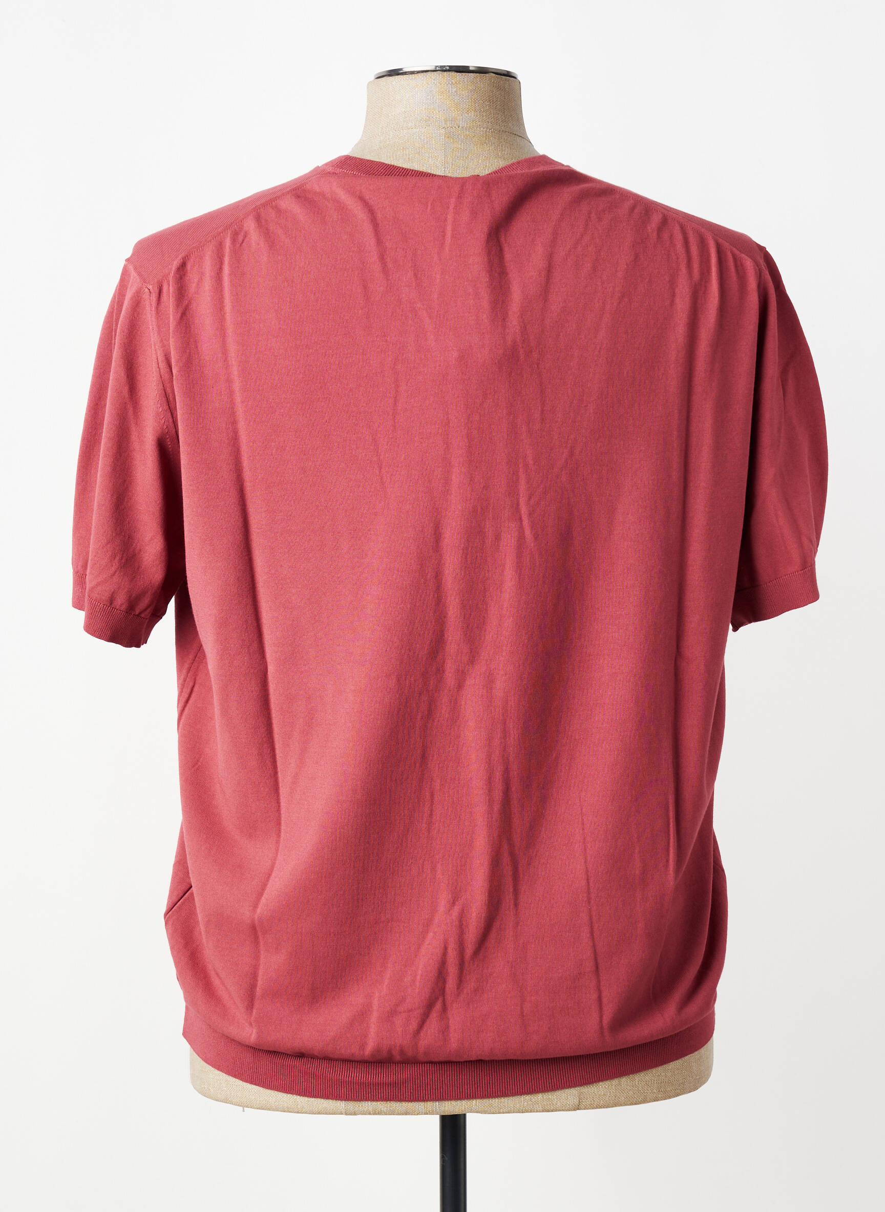 Pull stretch manches courtes rose fonce TRAMAROSSA homme
