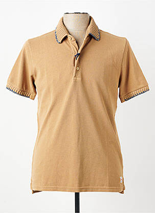 Polo stretch manches courtes marron BOB homme
