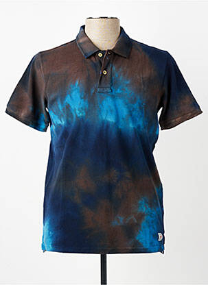Polo stretch manches courtes bleu BOB homme
