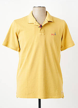 Polo sérigraphie manches courtes jaune BOB homme